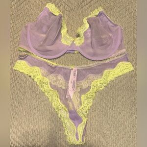 Victoria Secret Tease 38D Bra Set & Panty NWT